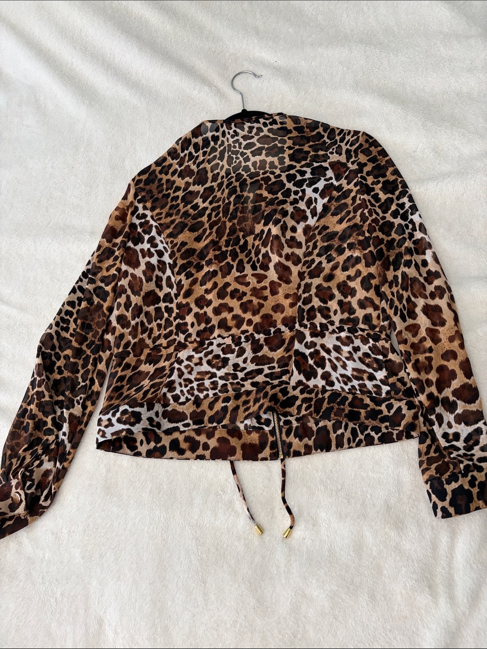 Cache Leopard-Print Zip Top/Jacket - Brown - Picture 2 of 3